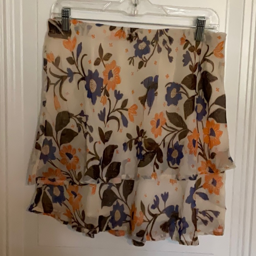 Anthropologie NWT Tiered Flounced Mini Skirt